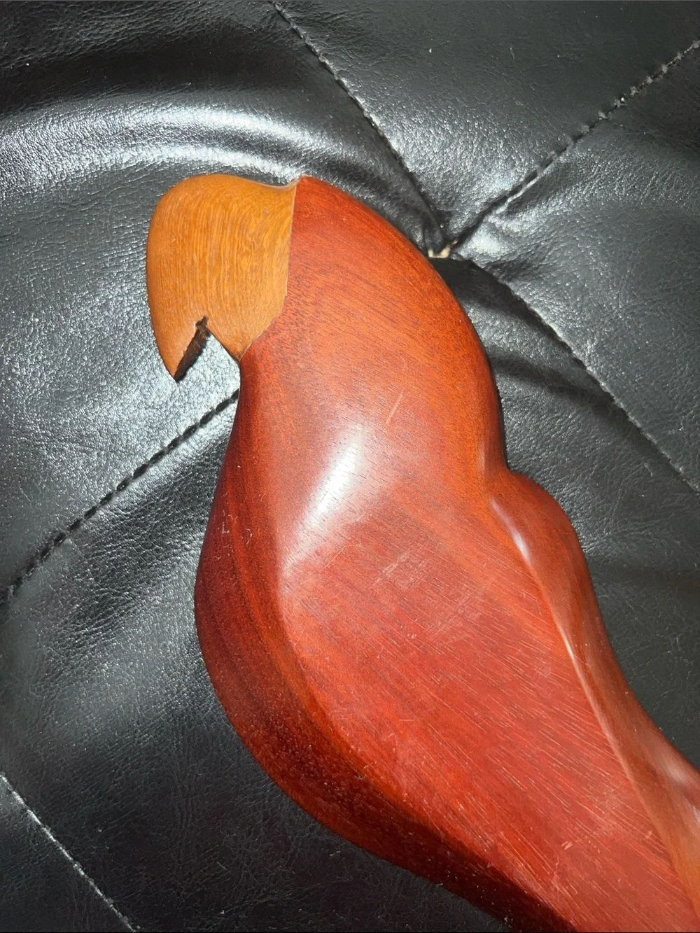 Handcrafted Wooden Parrot Vanity Tray in Mahogany stain